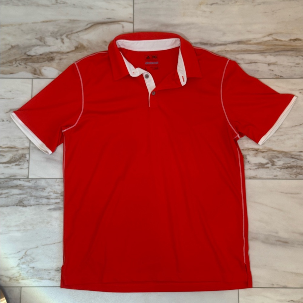 Adidas Vibrant Red Polo Shirt